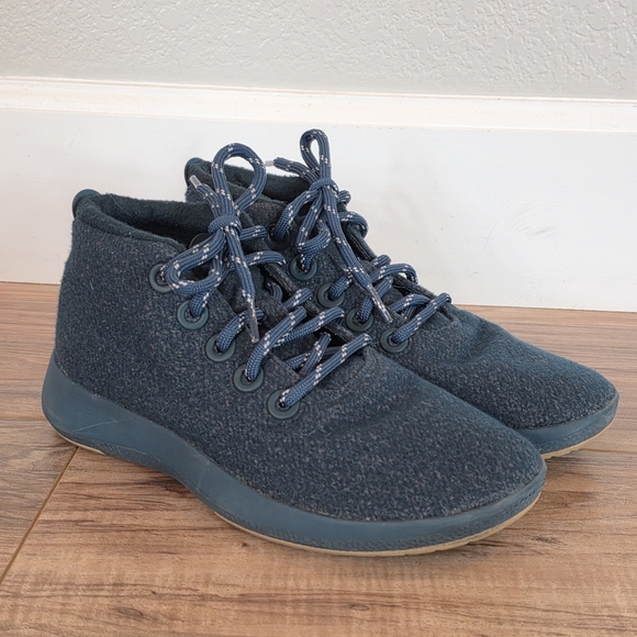 allbirds Shoes - Allbirds Forest Green Wool Runner-Up Mizzle Hightop Sneakers Lightweight Size 7